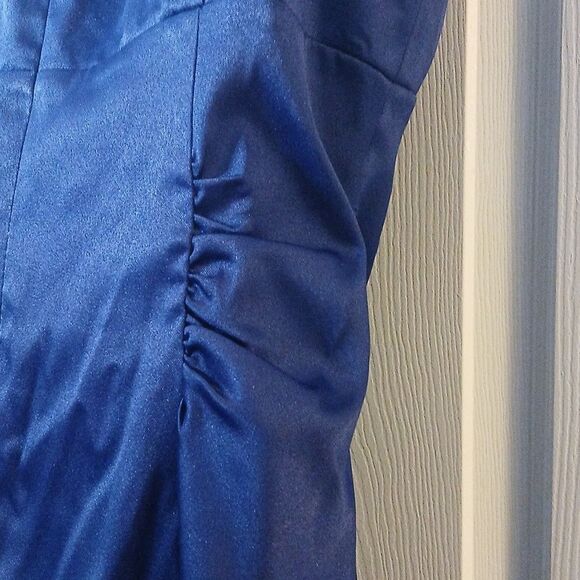 London Times Royal blue cinched sleeveless formal party dress Sz 10 EUC - Picture 10 of 12